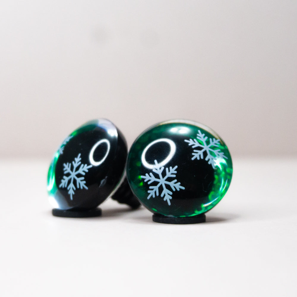 Snowflake Safety Eyes - Green