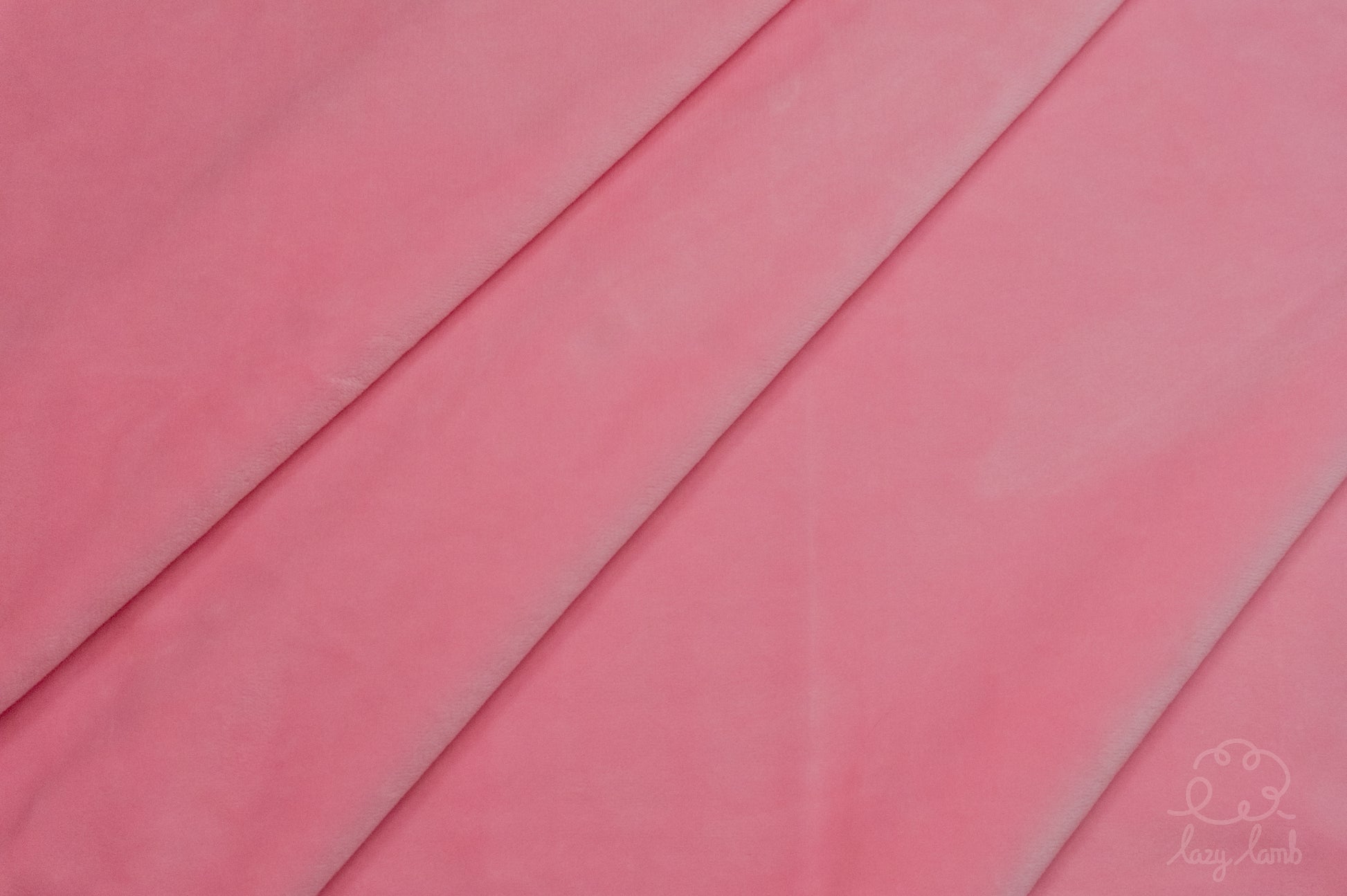 Short Pile Minky Fabric - Bubblegum Pink