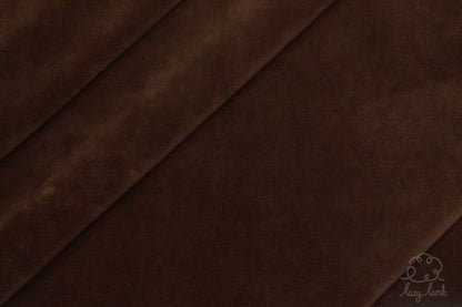 Short Pile Minky Fabric - Dark Chocolate