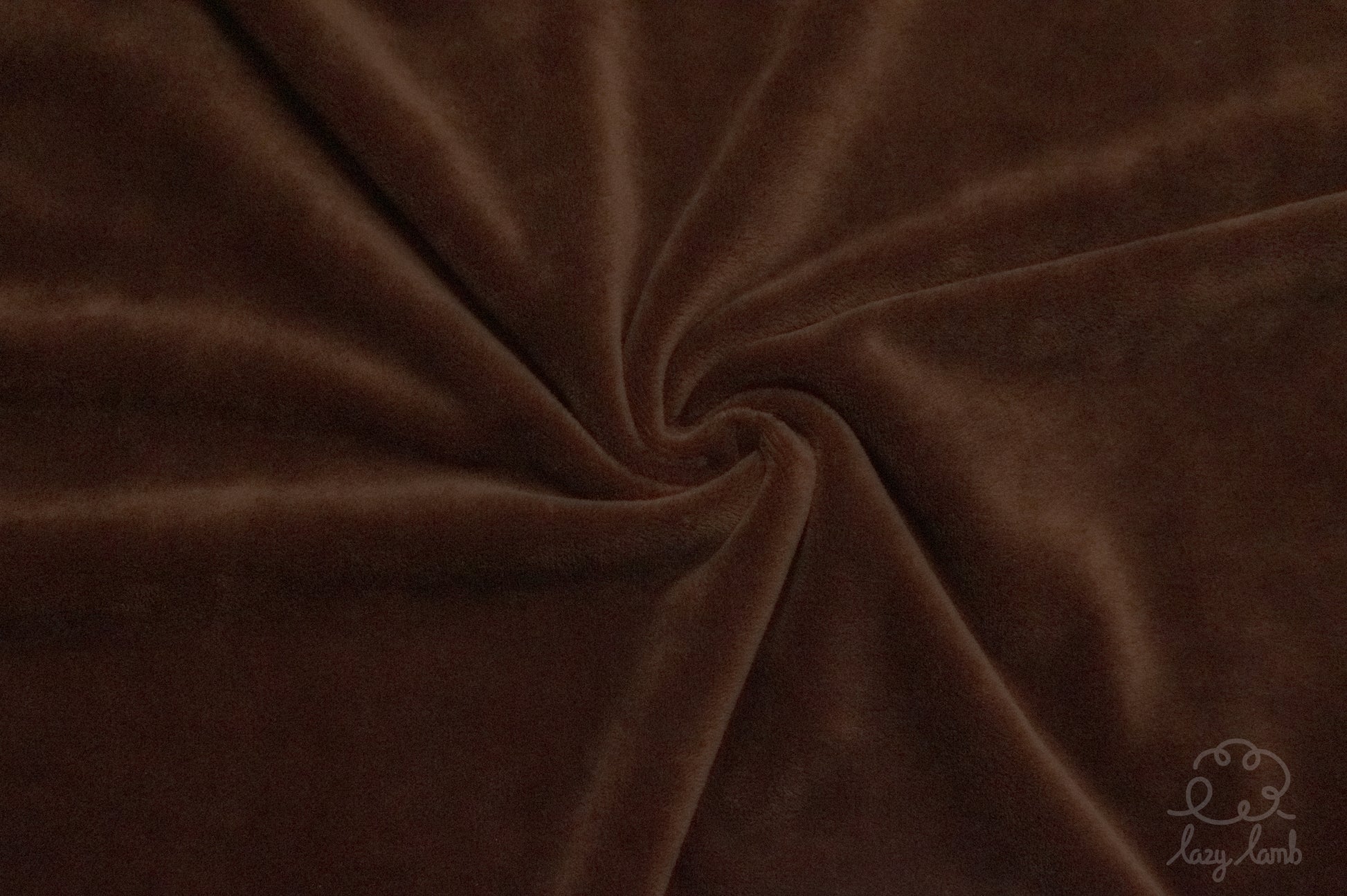 Short Pile Minky Fabric - Dark Chocolate