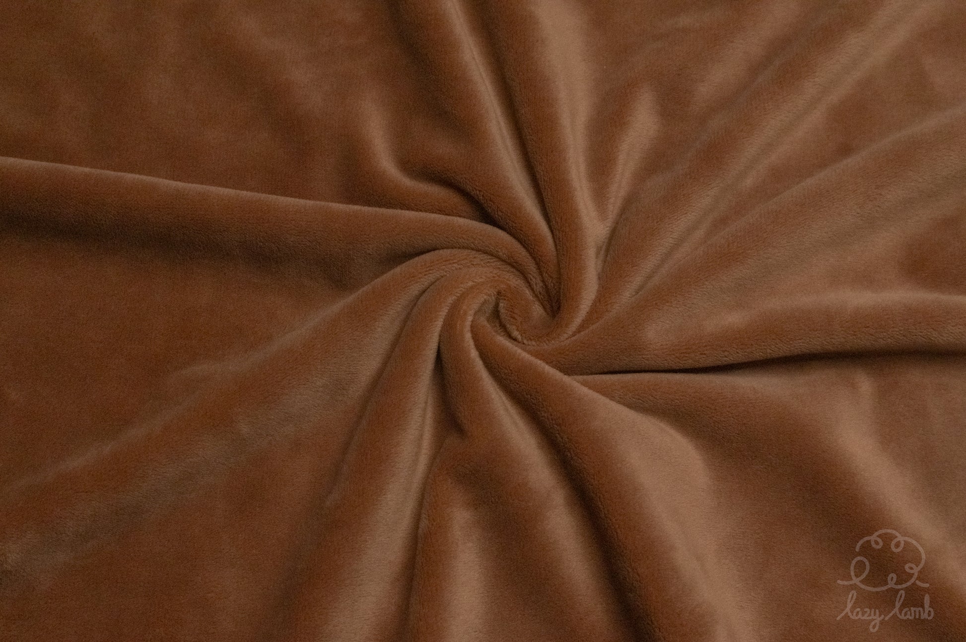 Short Pile Minky Fabric - Milk Chocolate