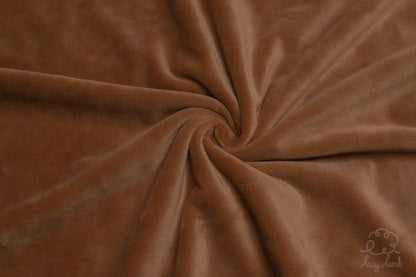 Short Pile Minky Fabric - Milk Chocolate