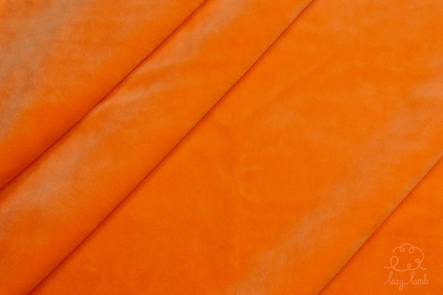 Short Pile Minky Fabric - Orange