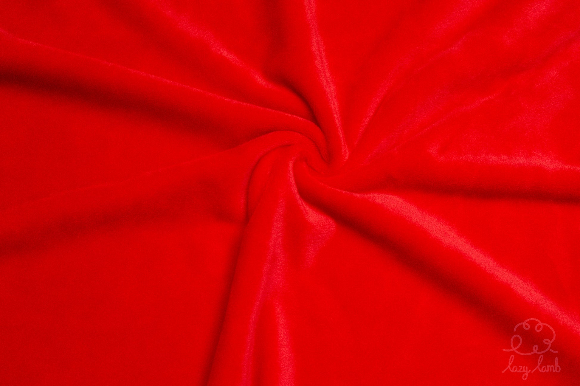 Short Pile Minky Fabric - Red