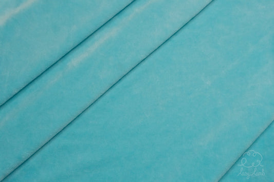 Turquoise Minky Short Cut - 1/2 yard