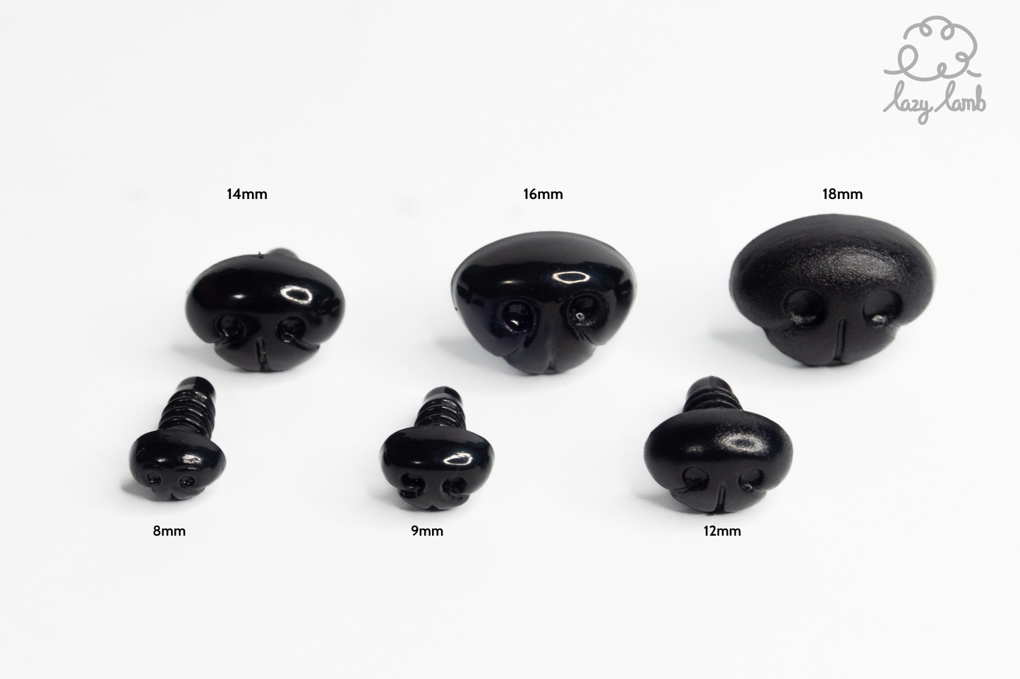 Black Puppy Safety Nose Sizes