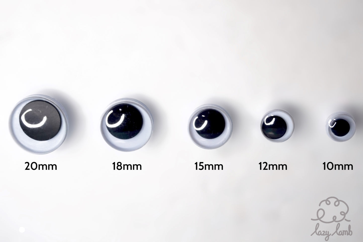 Googly Safety Eyes Sizes