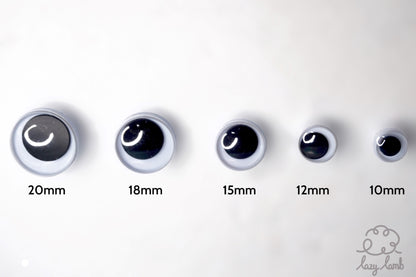 Googly Safety Eyes Sizes