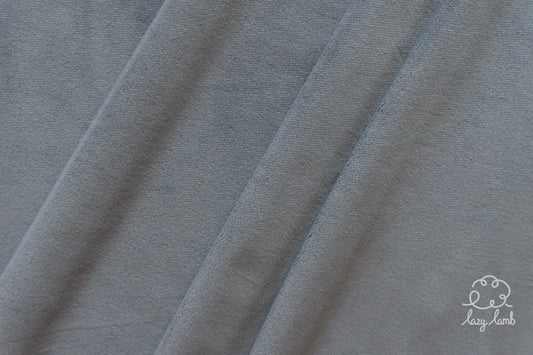 Short Pile Minky Fabric - Cool Grey