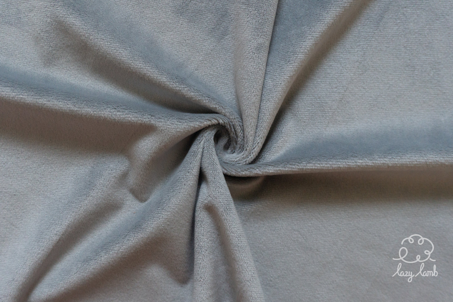 Short Pile Minky Fabric - Cool Grey