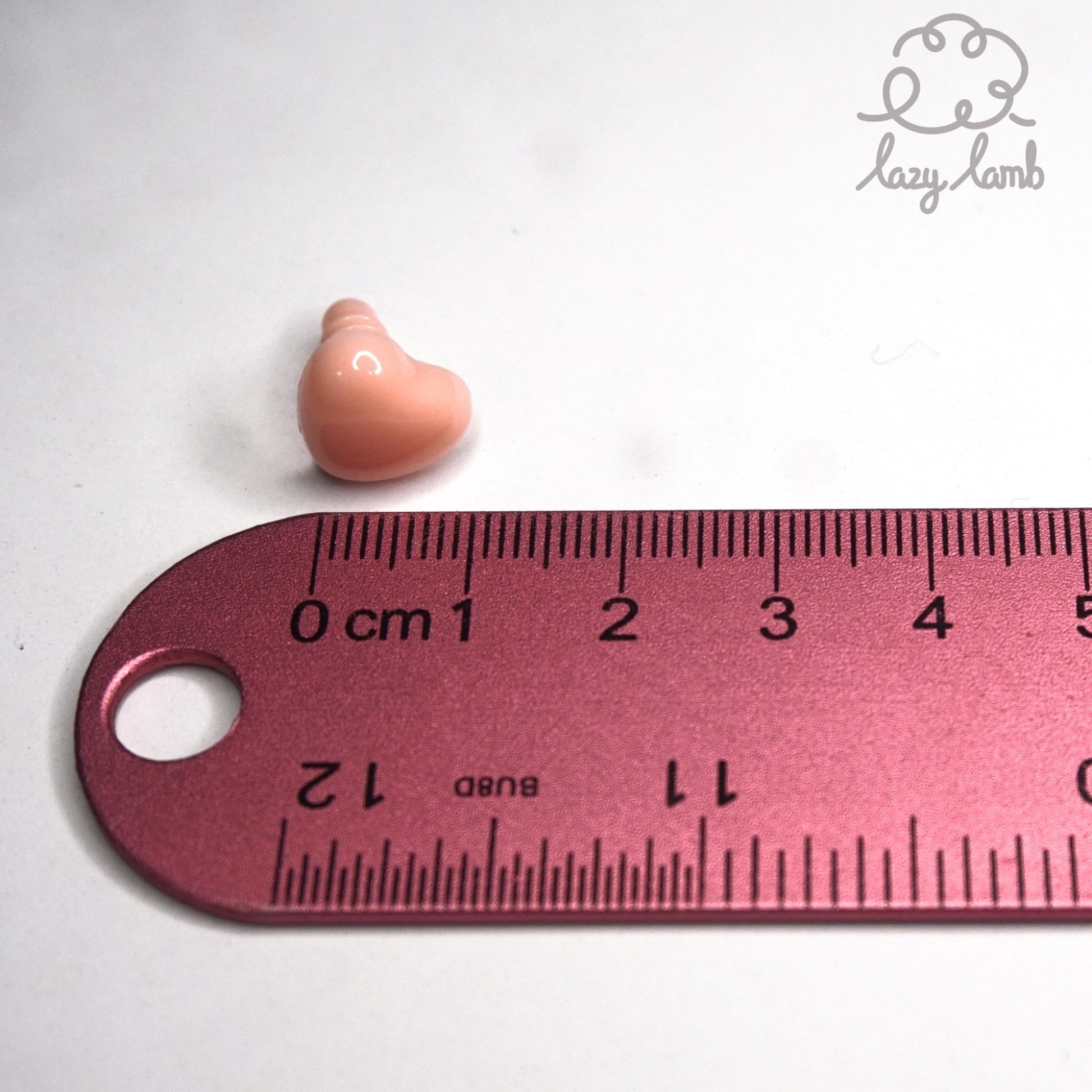 Pink Heart Safety Nose 12mm