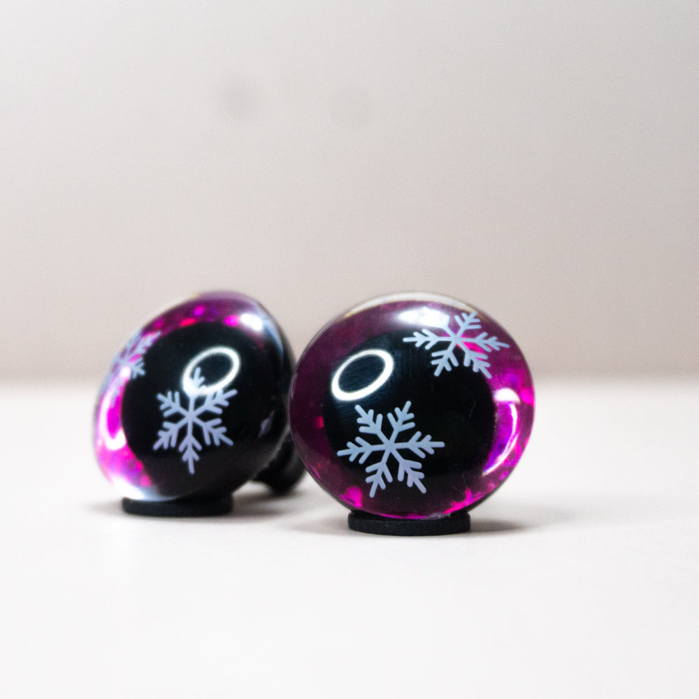 Snowflake Safety Eyes - Hot Pink