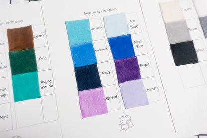 Short Pile Minky Swatch Cards (Cool Tones)